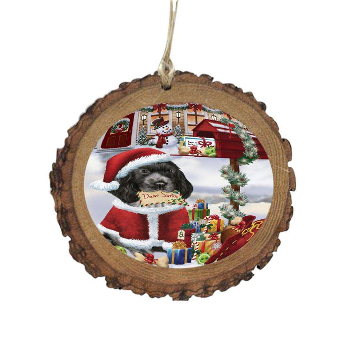 Cocker Spaniel Dog Dear Santa Letter Christmas Holiday Mailbox Wooden Christmas Ornament WOR49039