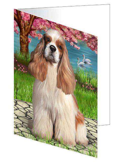 Cocker Spaniel Dog Handmade Artwork Assorted Pets Greeting Cards and Note Cards with Envelopes for All Occasions and Holiday Seasons GCD62276