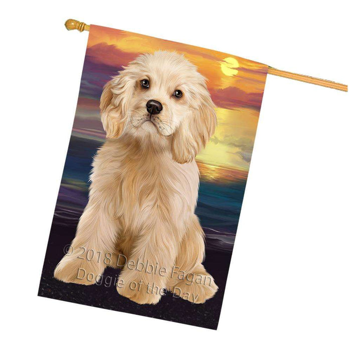 Cocker Spaniel Dog House Flag FLG52971