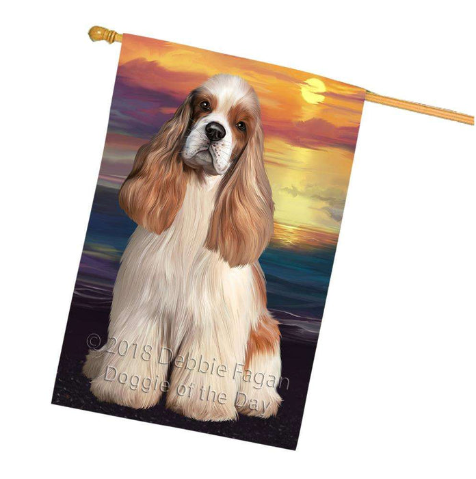 Cocker Spaniel Dog House Flag FLG52974