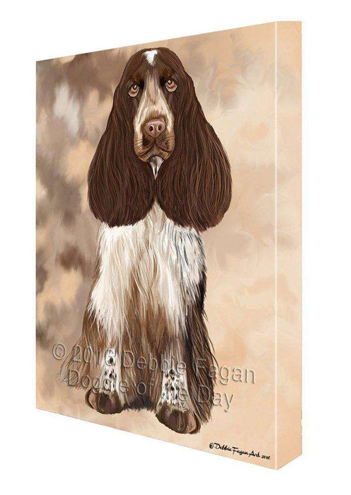 Cocker Spaniel Dog Painting Printed on Canvas Wall Art