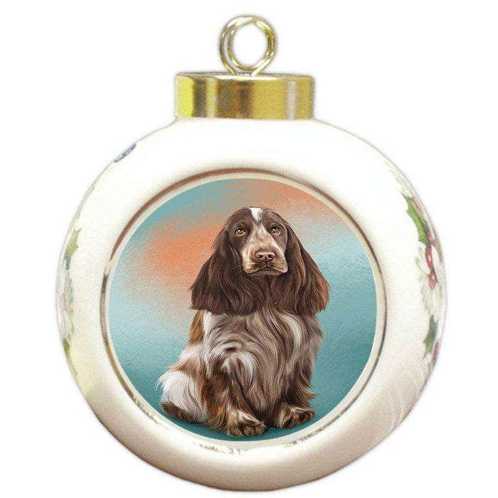 Cocker Spaniel Dog Round Ball Christmas Ornament RBPOR48297