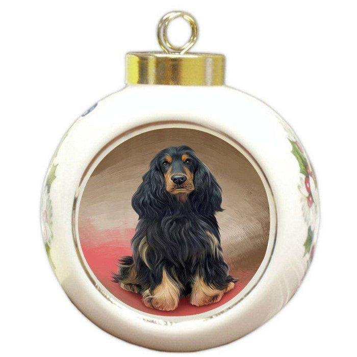 Cocker Spaniel Dog Round Ball Christmas Ornament RBPOR48298