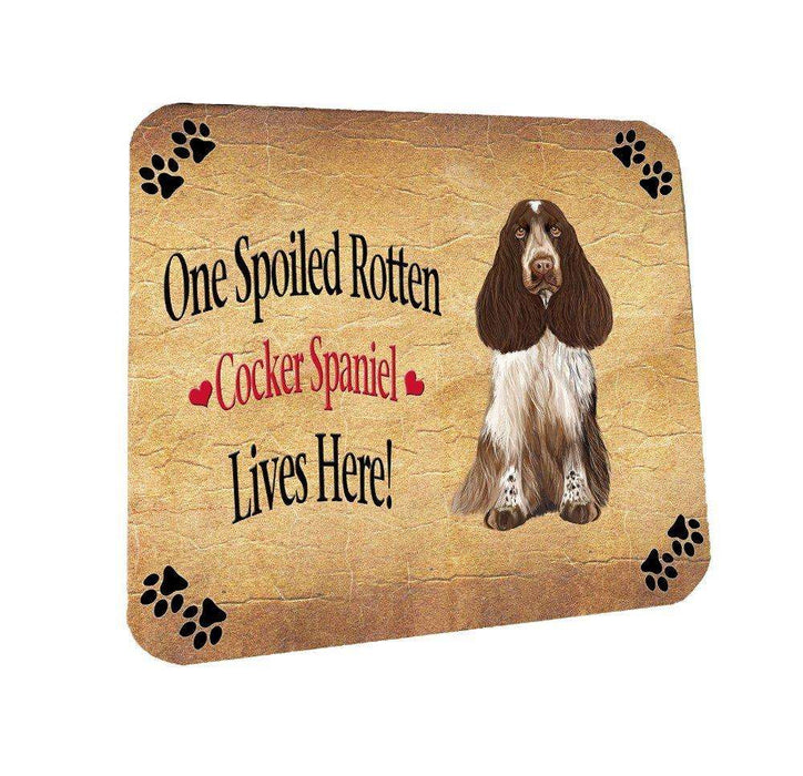 Cocker Spaniel Spoiled Rotten Dog Coasters Set of 4