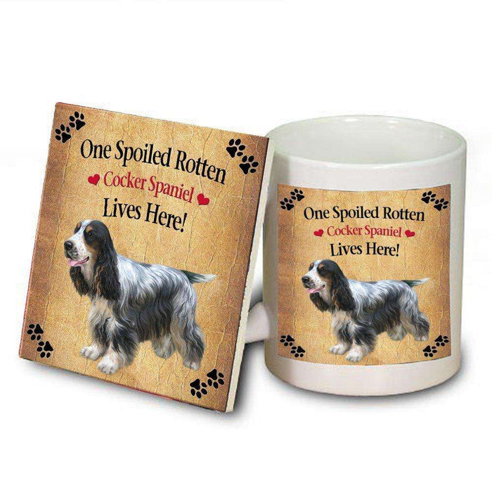 Cocker Spaniel Spoiled Rotten Dog Mug and Coaster Set