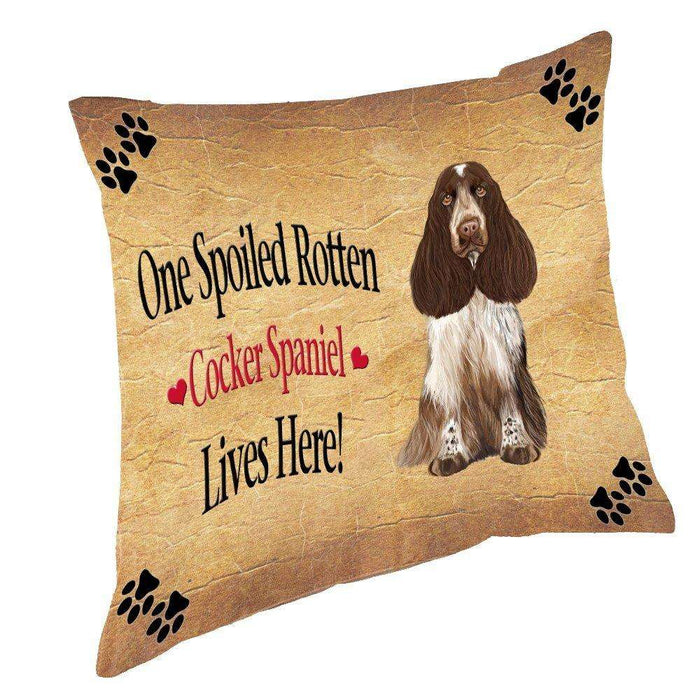 Cocker Spaniel Spoiled Rotten Dog Throw Pillow