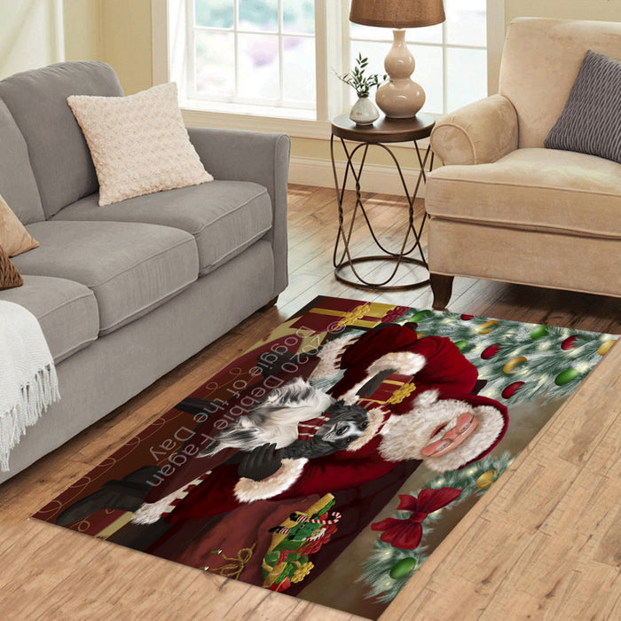 Santa's Christmas Surprise Cocker Spaniel Dog Polyester Living Room Carpet Area Rug ARUG67440