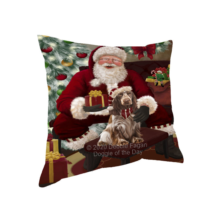 Santa's Christmas Surprise Cocker Spaniel Dog Pillow PIL87136