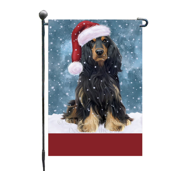 Personalized Let It Snow Happy Holidays Cocker Spaniel Dog Custom Garden Flags GFLG-DOTD-A62332