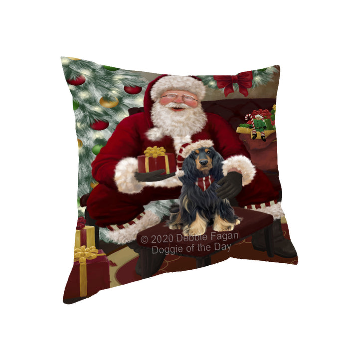 Santa's Christmas Surprise Cocker Spaniel Dog Pillow PIL87140