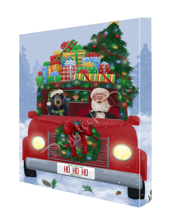 Christmas Honk Honk Here Comes Santa with Cocker Spaniel Dog Canvas Print Wall Art Décor CVS146708