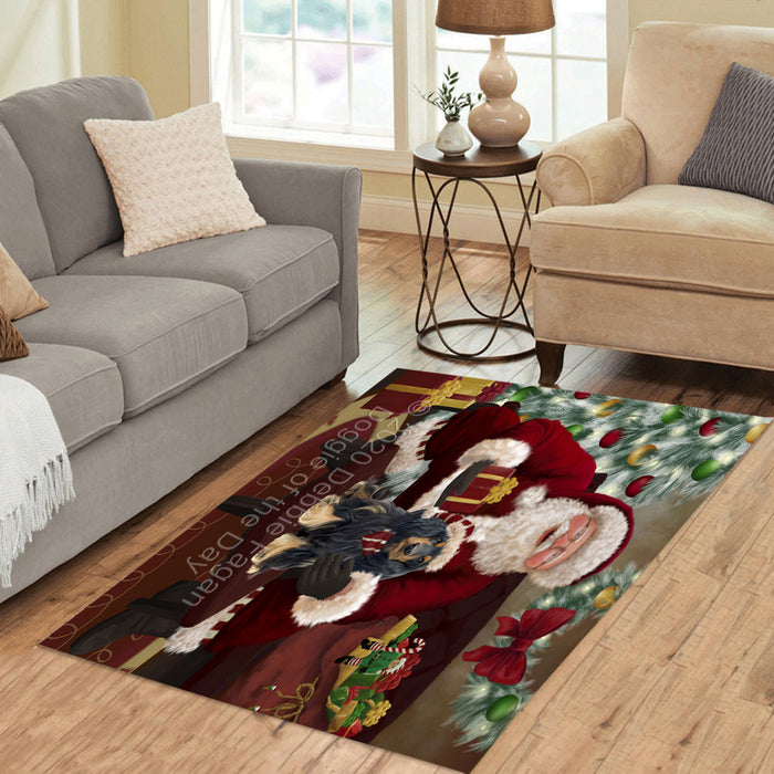 Santa's Christmas Surprise Cocker Spaniel Dog Polyester Living Room Carpet Area Rug ARUG67454