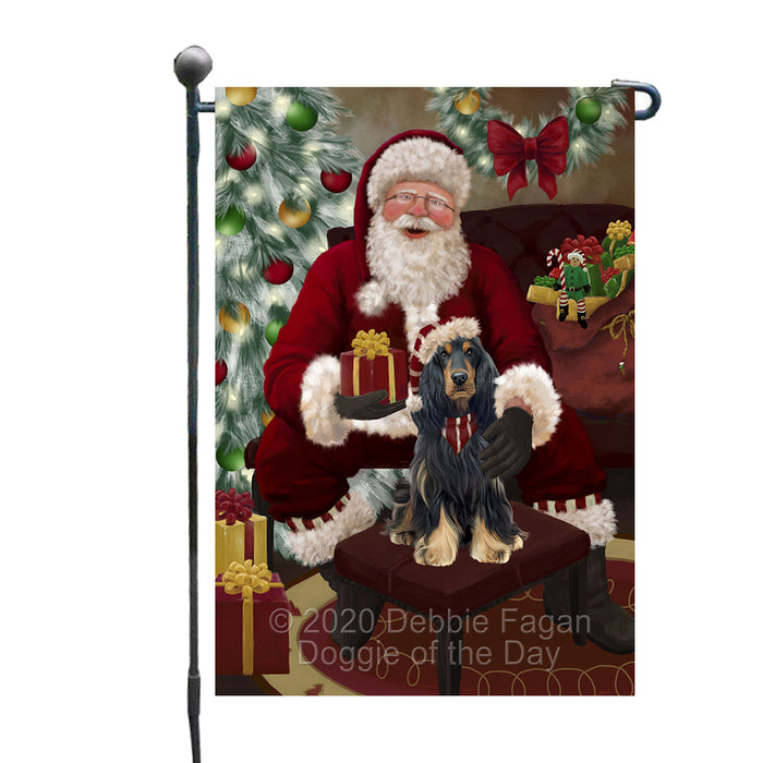 Santa's Christmas Surprise Cocker Spaniel Dog Garden Flag GFLG66730
