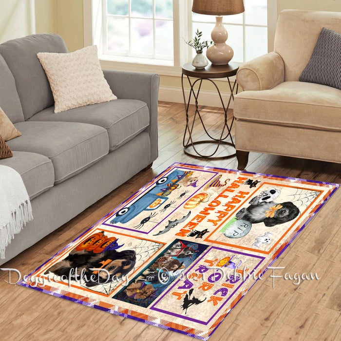 Happy Halloween Trick or Treat Cocker Spaniel Dogs Polyester Living Room Carpet Area Rug ARUG65599