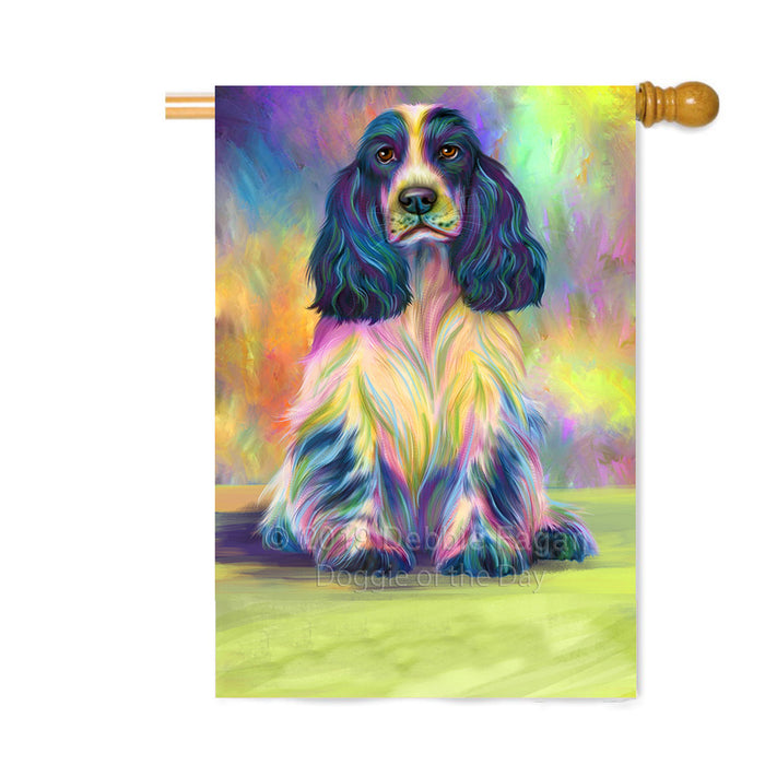 Personalized Paradise Wave Cocker Spaniel Dog Custom House Flag FLG-DOTD-A60085
