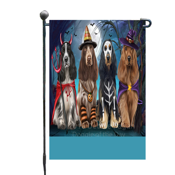 Personalized Happy Halloween Trick or Treat Cocker Spaniel Dogs Custom Garden Flag GFLG64350