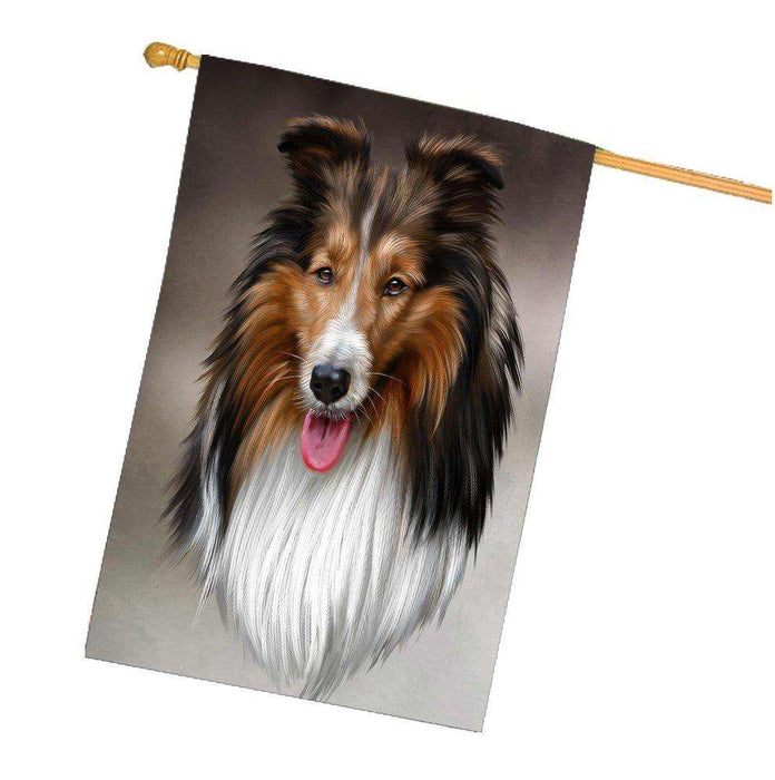 Collie Dog House Flag