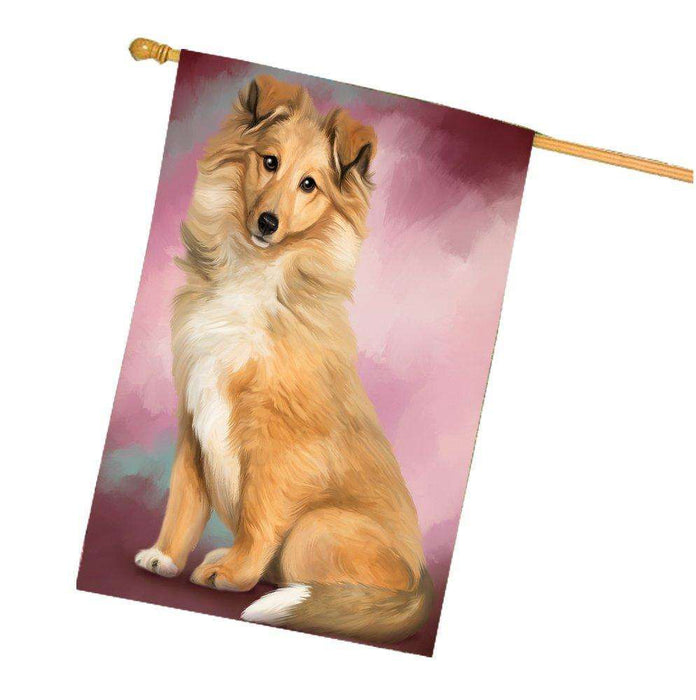 Collie Dog House Flag