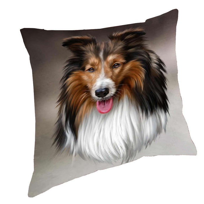 Collie Dog Throw Pillow