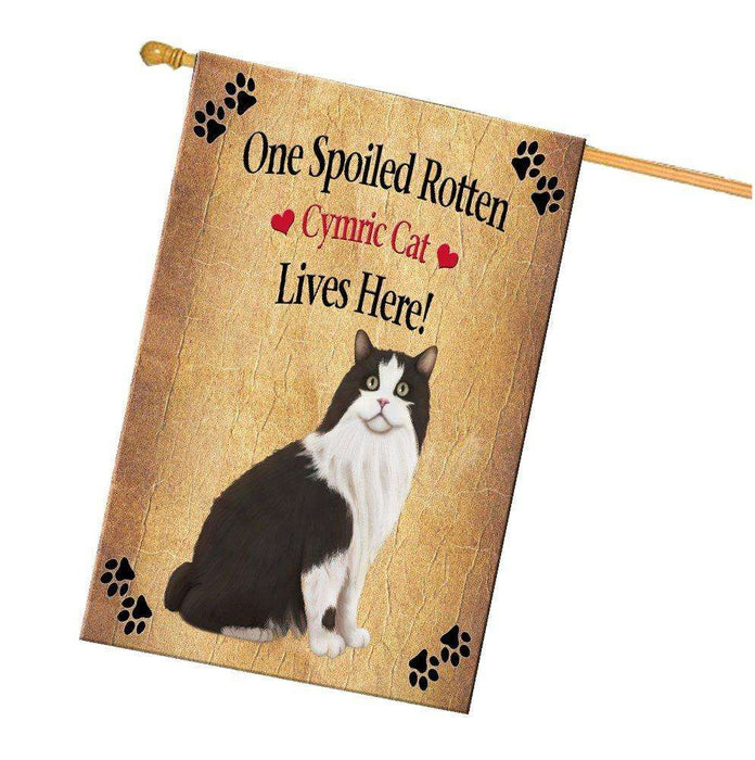Collie Spoiled Rotten Dog House Flag