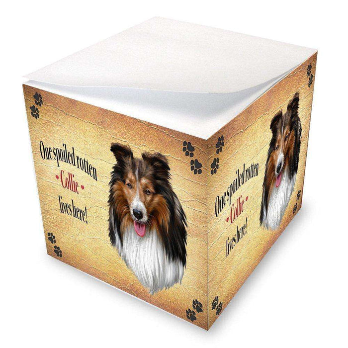 Collie Spoiled Rotten Dog Note Cube