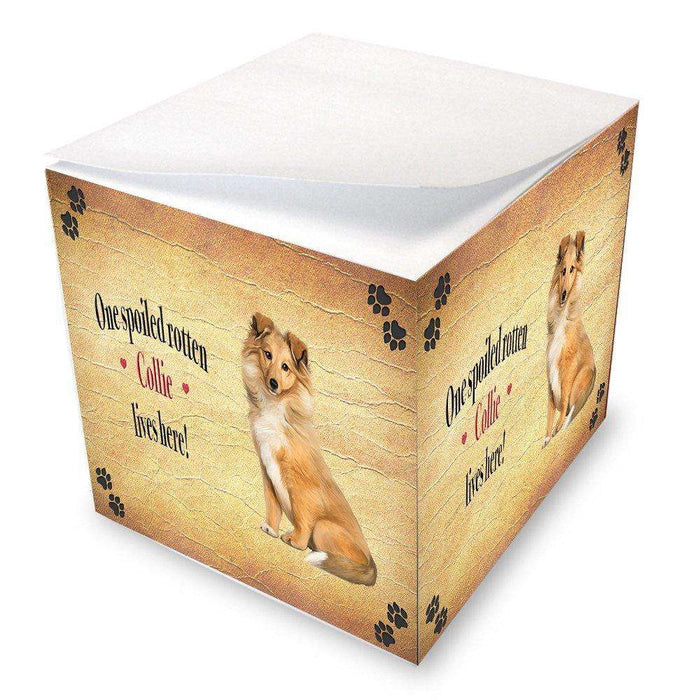 Collie Spoiled Rotten Dog Note Cube