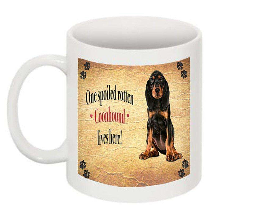 Coonhound Black And Tan Spoiled Rotten Dog Mug