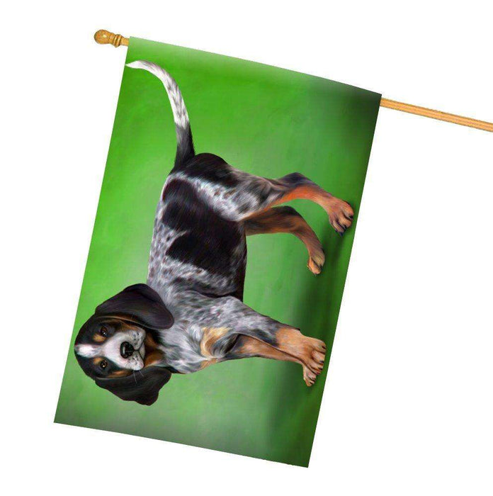 Coonhound Bluetick Puppy Dog All Weather House Flag