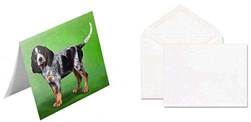 Coonhound Bluetick Puppy Dog Handmade Artwork Assorted Pets Greeting Cards and Note Cards with Envelopes for All Occasions and Holiday Seasons