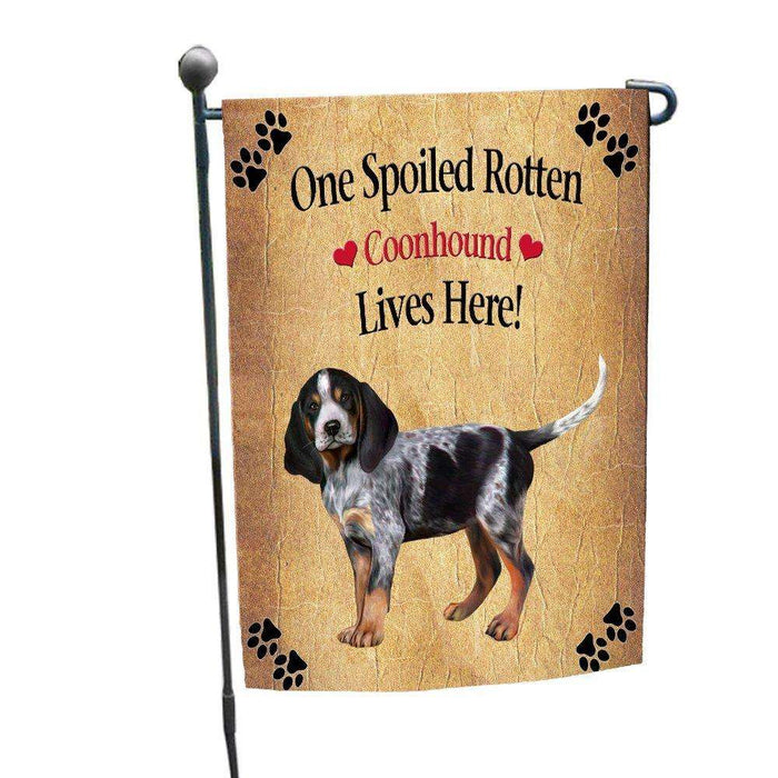 Coonhound Bluetick Puppy Spoiled Rotten Dog Garden Flag