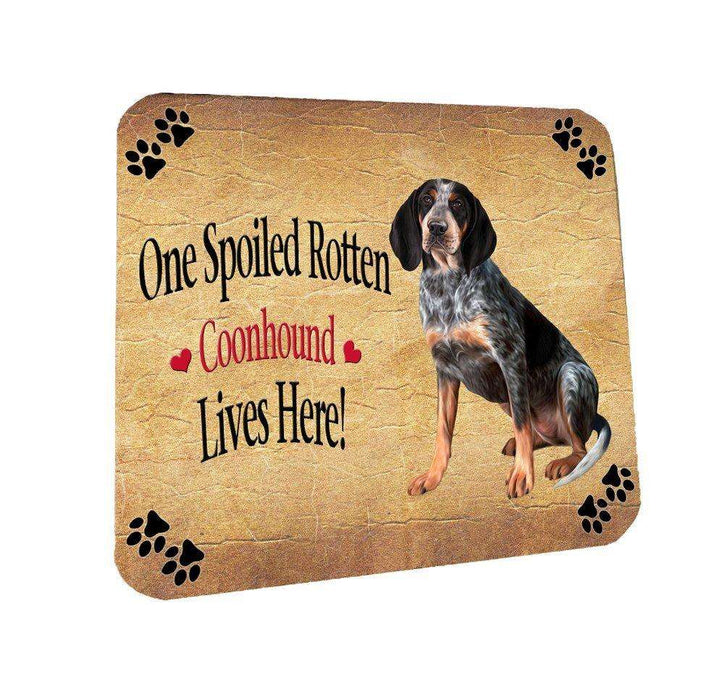Coonhound Bluetick Spoiled Rotten Dog Coasters Set of 4