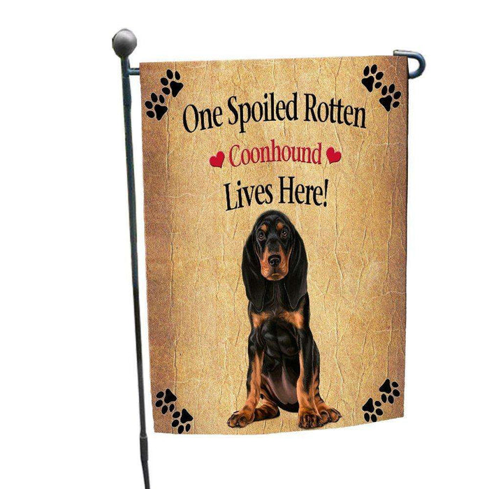 Coonhound Spoiled Rotten Dog Garden Flag