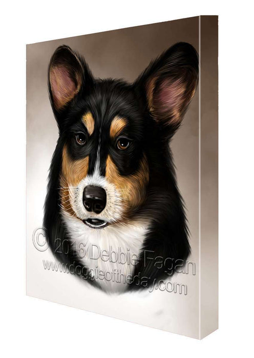 Corgi Dog Art Portrait Print Canvas