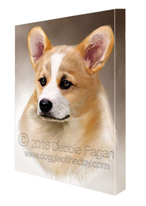 Corgi Dog Art Portrait Print Canvas