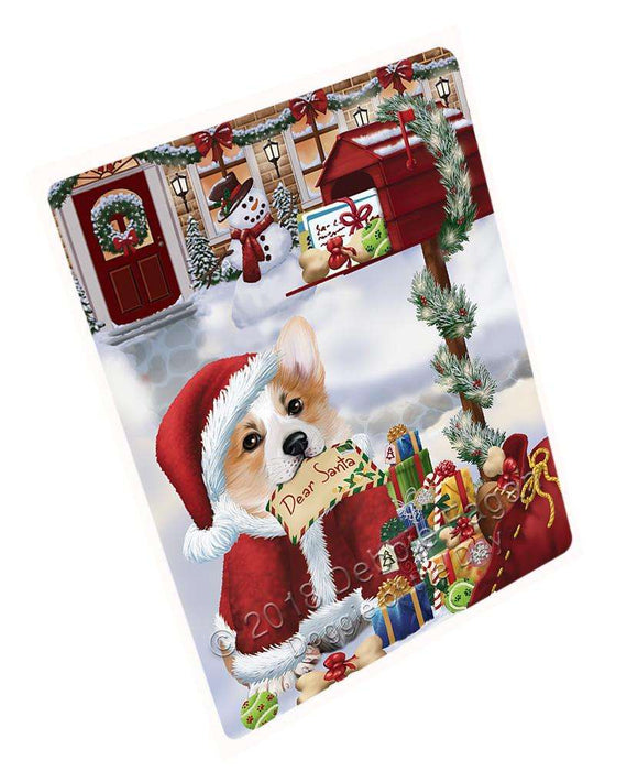 Corgi Dog Dear Santa Letter Christmas Holiday Mailbox Large Refrigerator / Dishwasher Magnet RMAG84246