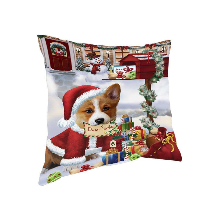 Corgi Dog Dear Santa Letter Christmas Holiday Mailbox Pillow PIL72208