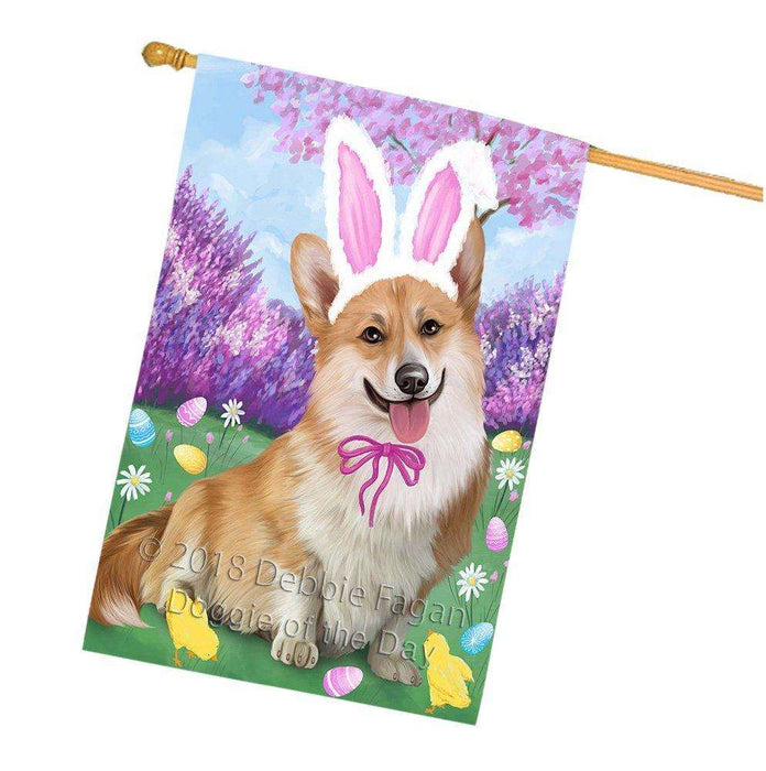 Corgi Dog Easter Holiday House Flag FLG49078