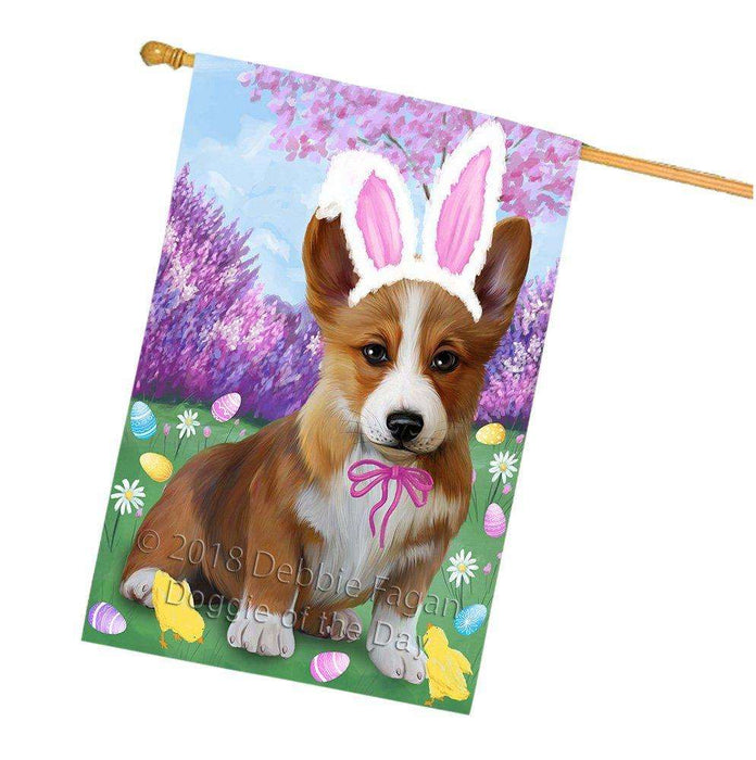 Corgi Dog Easter Holiday House Flag FLG49080