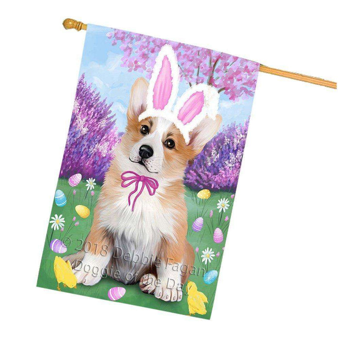 Corgi Dog Easter Holiday House Flag FLG49081