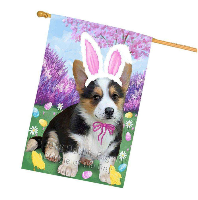 Corgi Dog Easter Holiday House Flag FLG49082