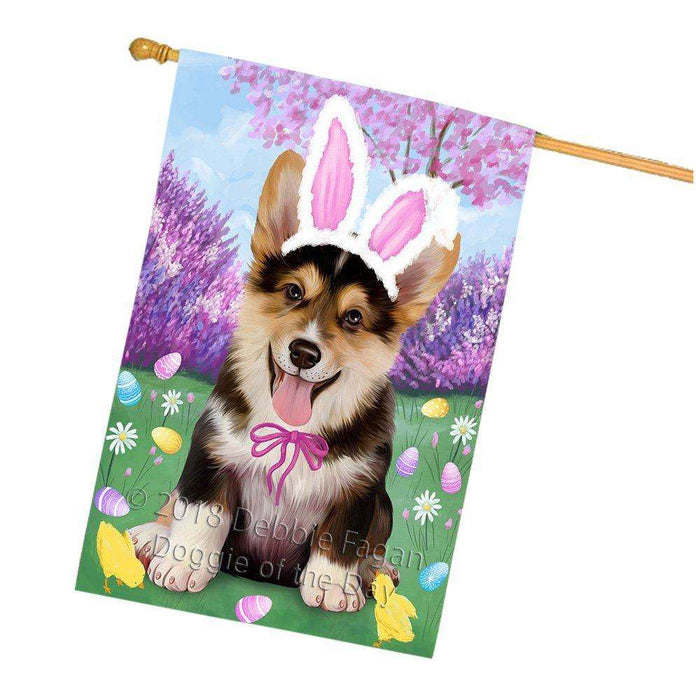 Corgi Dog Easter Holiday House Flag FLG49083