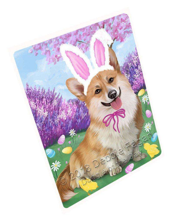 Corgi Dog Easter Holiday Tempered Cutting Board C51207