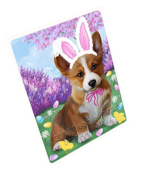 Corgi Dog Easter Holiday Tempered Cutting Board C51213