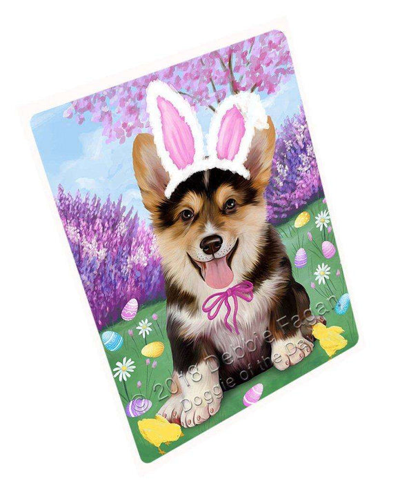 Corgi Dog Easter Holiday Tempered Cutting Board C51222