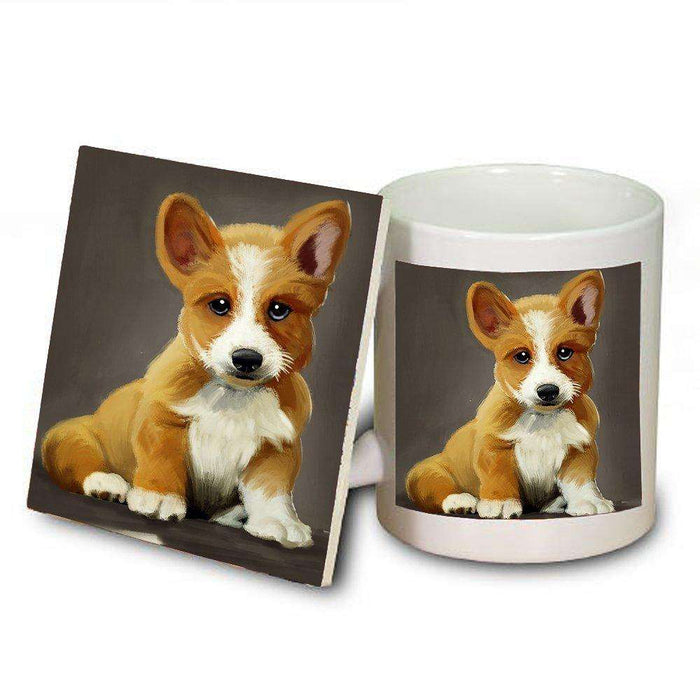 Corgi Dog Mug and Coaster Set