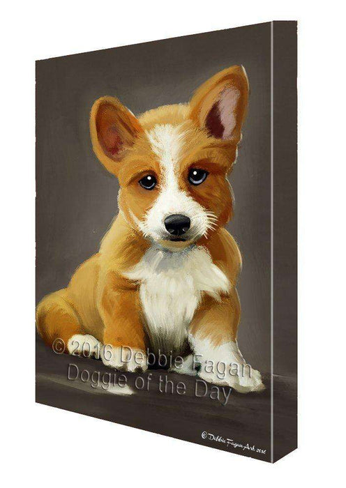 Corgi Dog Painting Printed on Canvas Wall Art