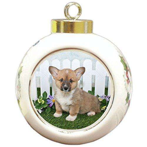Corgi Puppy Christmas Holiday Ornament