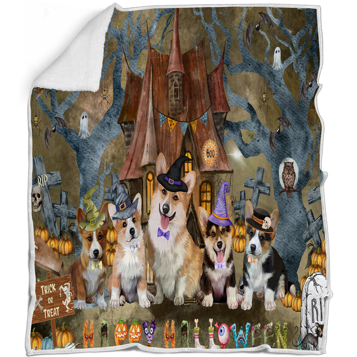Corgi Blanket: Explore a Variety of Personalized Designs, Bed Cozy Sherpa, Fleece and Woven, Custom Dog Gift for Pet Lovers