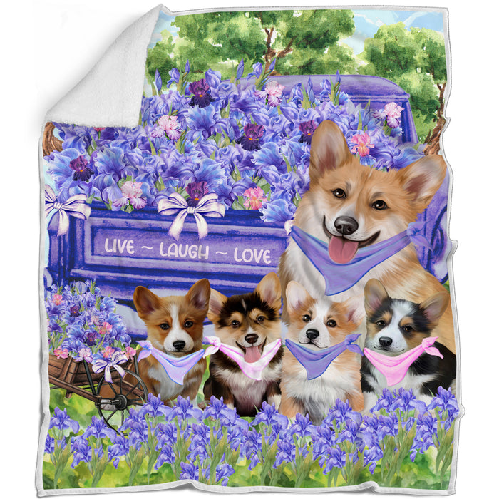 Corgi Bed Blanket, Explore a Variety of Designs, Custom, Soft and Cozy, Personalized, Throw Woven, Fleece and Sherpa, Gift for Pet and Dog Lovers