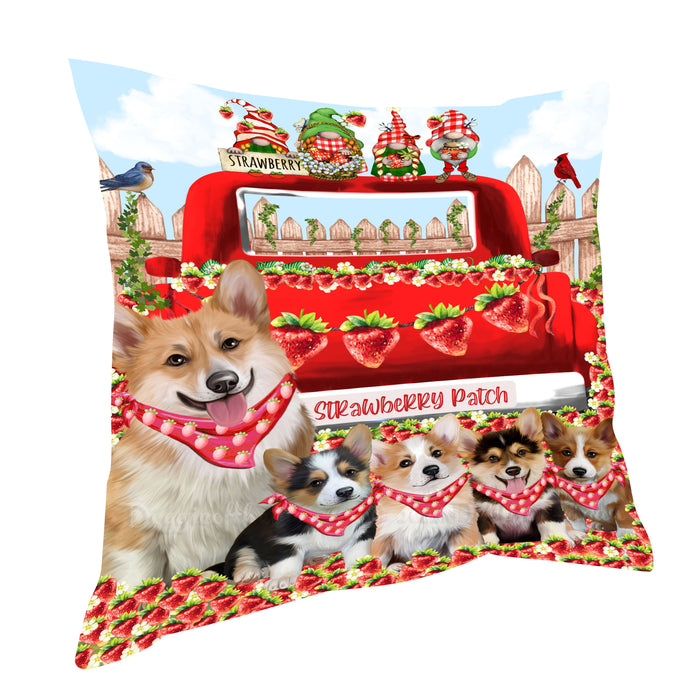 Corgi Throw Pillow, Explore a Variety of Custom Designs, Personalized, Cushion for Sofa Couch Bed Pillows, Pet Gift for Dog Lovers